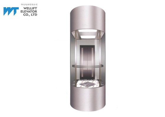 관측 엘리베이터를 위한 보편적인 엘리베이터 택시 실내 디자인 PM 기어리스 견인 기계
