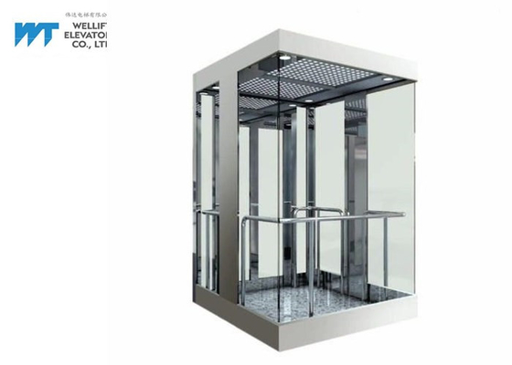 저잡음 외부 유리제 엘리베이터는 작은 기계 방을 가진 50% 건축 공간을 절약합니다