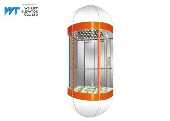 캡슐 파노라마 작은 기계 방 여객 엘리베이터 표준 유형 짐 1000KG